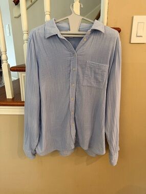 J. Crew Light Blue Women's Button-Down Shirt